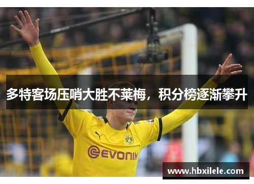 多特客场压哨大胜不莱梅，积分榜逐渐攀升